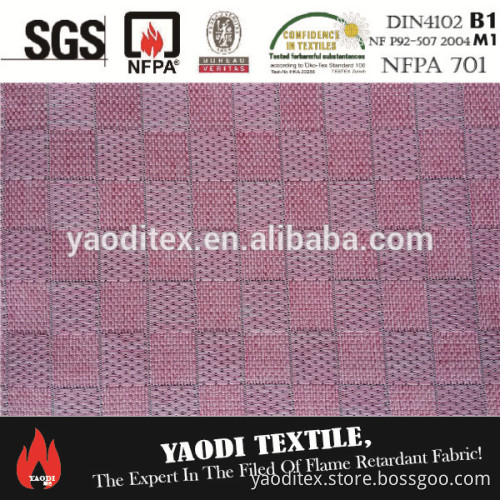 High quality 100% polyester fire retardant jacquard curtain fabric names